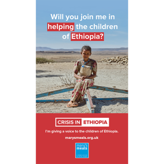 Social media image supporting Ethiopia appeal