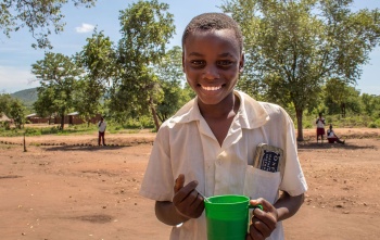 11-year-old Gift who attends School in Zambia