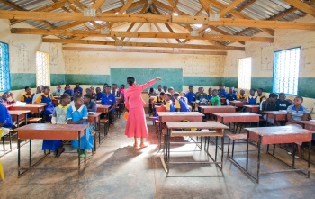 Classroom of learners in Malawi