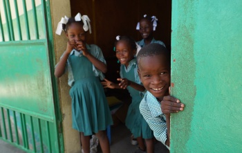 Children in Haiti playing