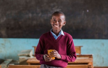 Child in class in Kenya