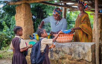 Food being served in Liberia