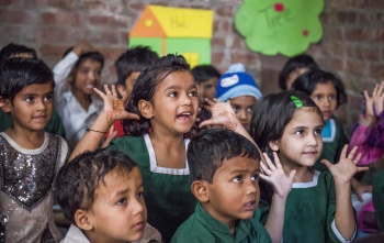 Indian children in a classroom