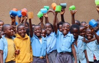Children celebrating in Malawi