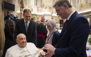 Magnus meeting Pope Francis