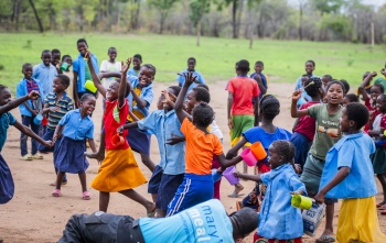 Kids playing in Zambia