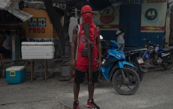 Image of a gang member in Haiti