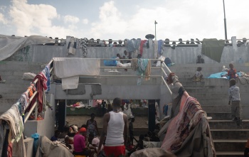 Image of an IDP camp in Haiti