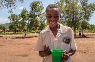 11-year-old Gift who attends School in Zambia