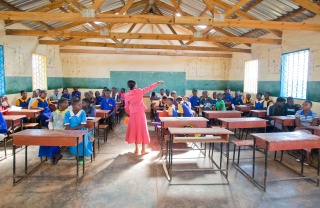 Classroom of learners in Malawi