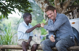 Gerard Butler in Liberia