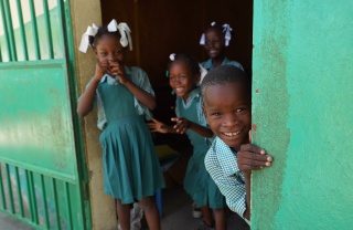 Children in Haiti playing