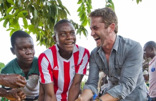 Gerard Butler in Liberia