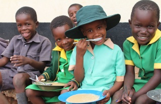 Children eating Marys Meals