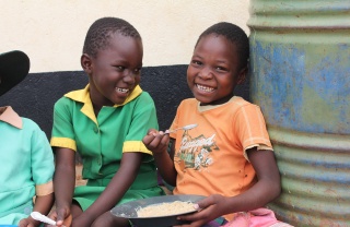 Children in Zimbabwe enjoying Marys Meals