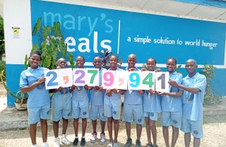 Pupils from Oscar Romero School for the Deaf in Liberia 
