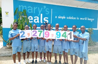 Pupils from Oscar Romero School for the Deaf in Liberia 