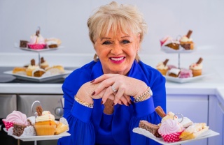 Bernadette Barr with cakes
