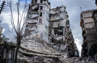 Syria, collapsed buildings after the earthquakes on Monday 6 February