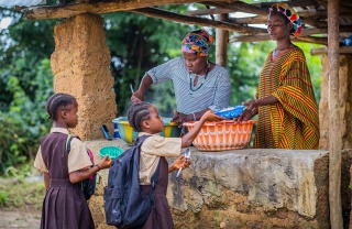 Food being served in Liberia