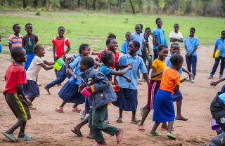 Children playing in Zambia