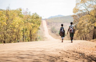 Image of children walking to school