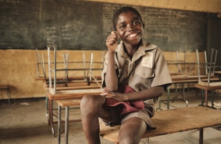 child in school in Zimbabwe