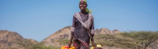Rebecca, a Mary's Meals volunteer, in Kenya