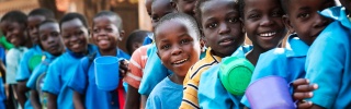 Children in Malawi waiting for Marys Meals