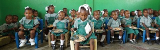 Haiti children eating