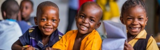 Children smiling in Liberia
