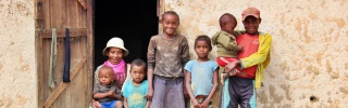 Rova and Lefitra with their family in Madagascar 
