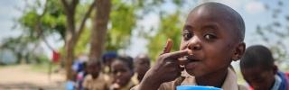 Image of child eating their school meal