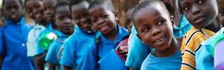 Image of children waiting for their school meals