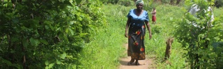 Grandma Alice walks in Zambia