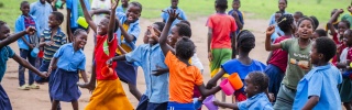 Kids playing in Zambia