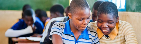Children in Malawi learning in class