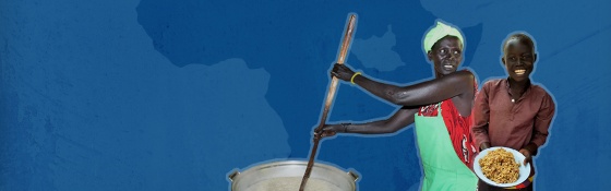 South Sudan Appeal cook and child image