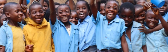 Children celebrating in Malawi
