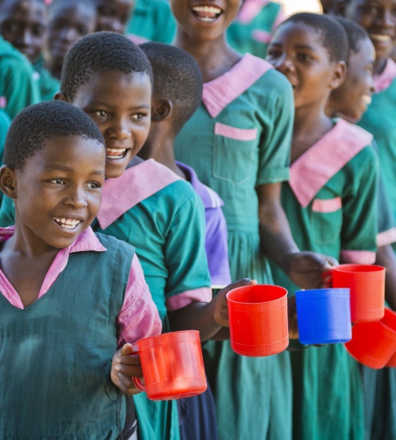 Children receive meals