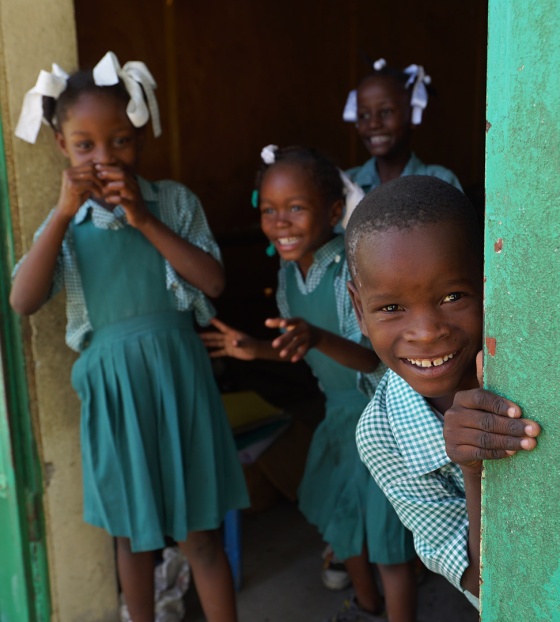 Children in Haiti playing