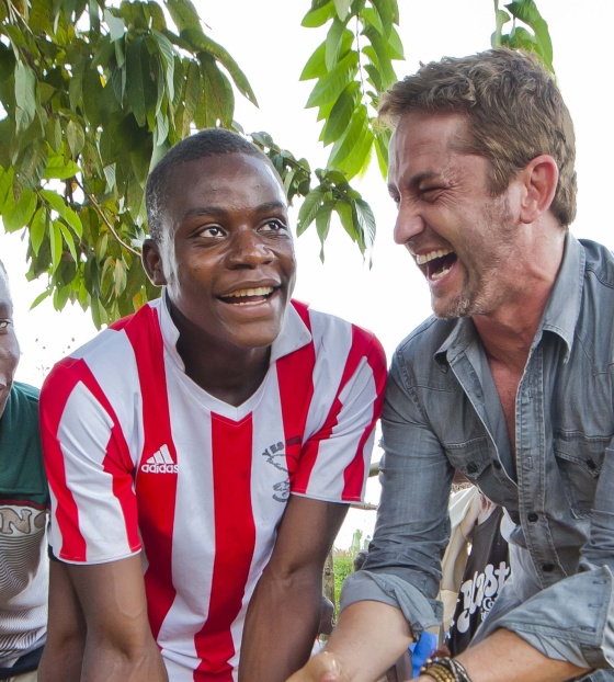 Gerard Butler in Liberia