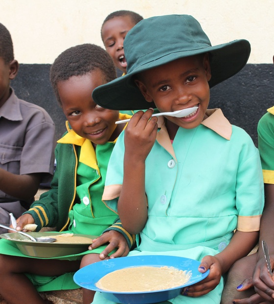 Children eating Marys Meals