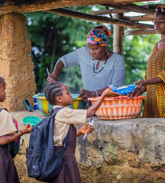 Food being served in Liberia