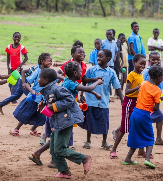 Children playing in Zambia