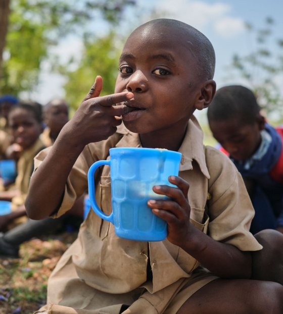 Image of child eating their school meal