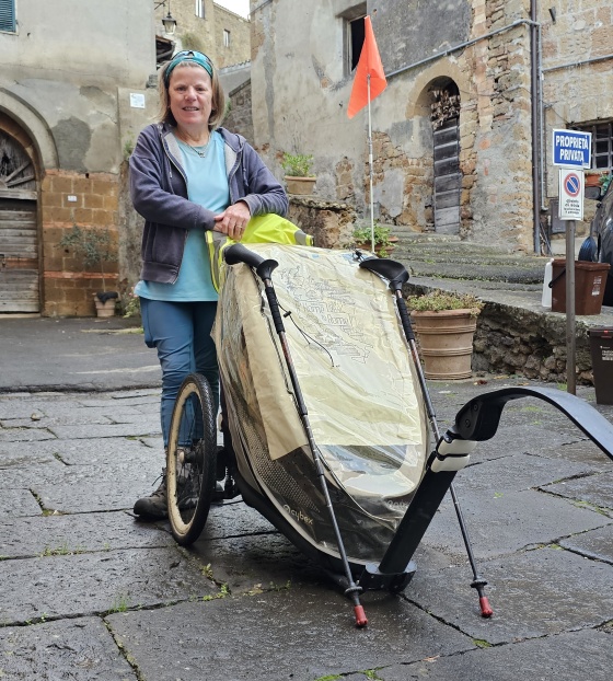 Geraldine in Rome during her pilgrimage