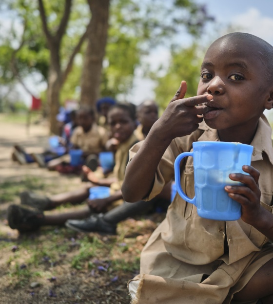 Child eating Mary's Meals
