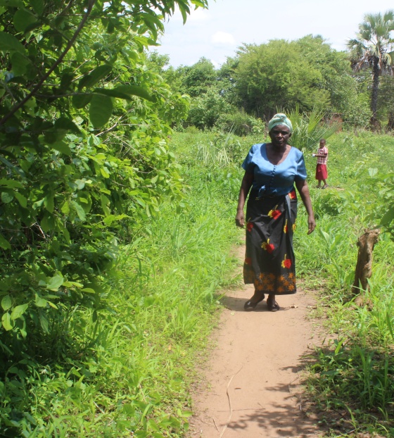 Grandma Alice walks in Zambia