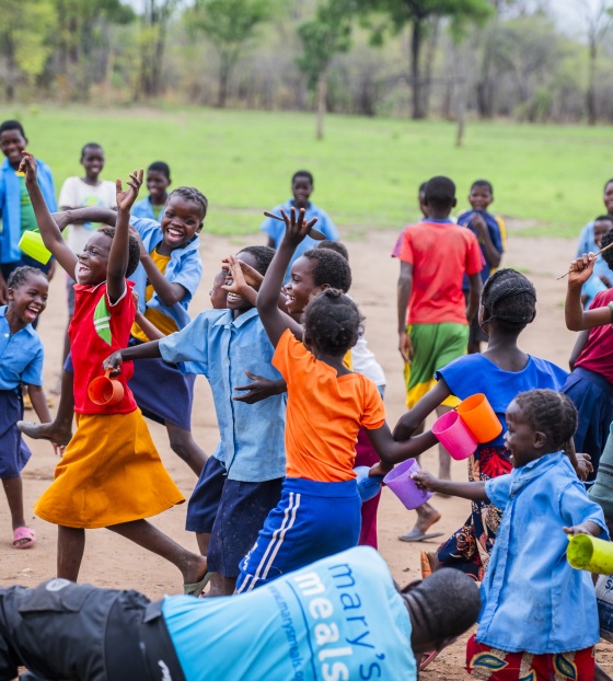 Kids playing in Zambia